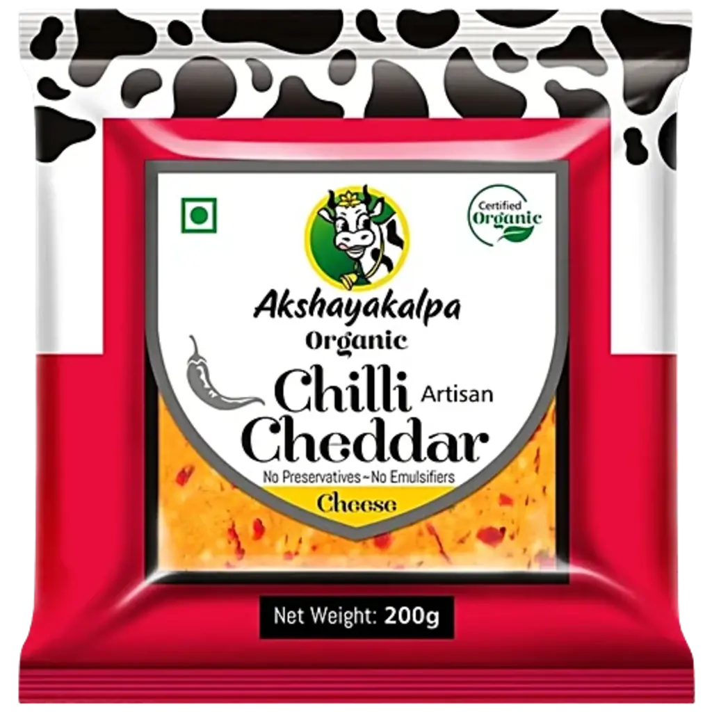 Organic Chilli Cheddar Cheese Slices