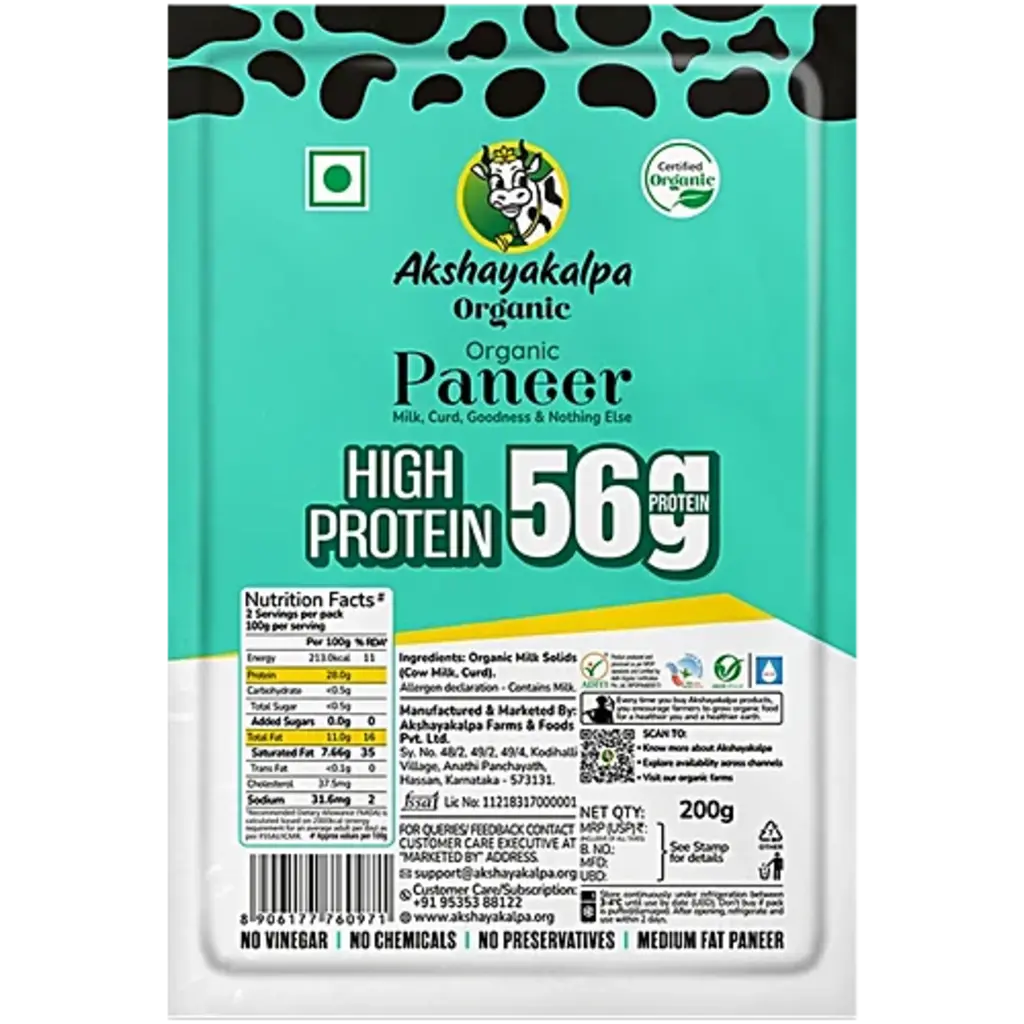 Organic High Protein Paneer