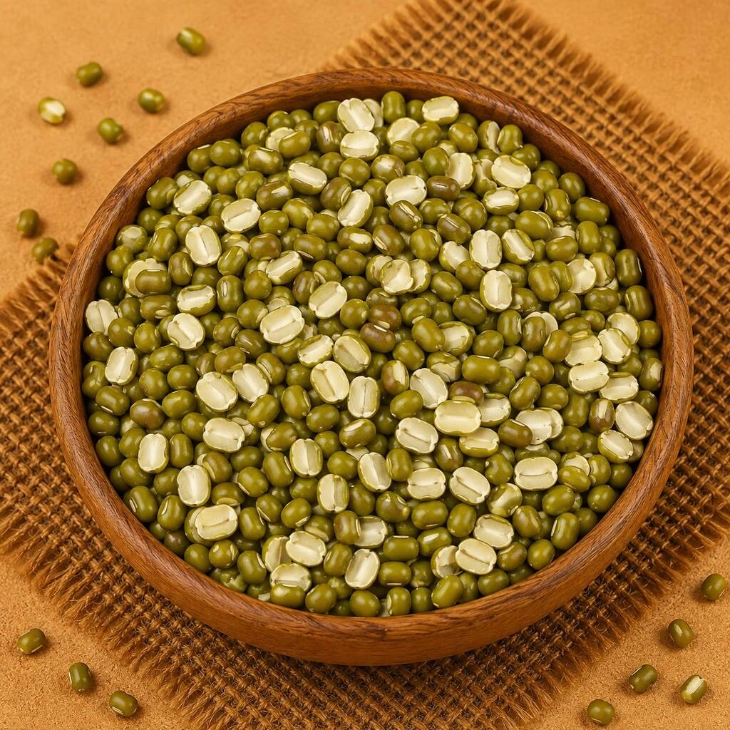 Green Moong Chilka / Pottu Pesara Pappu