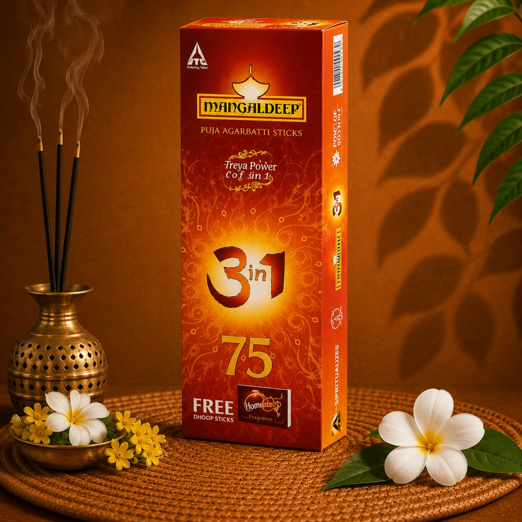 Mangaldeep Treya Power of 3 in1 Agarbatti