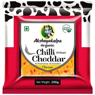 Organic Chilli Cheddar Cheese Slices