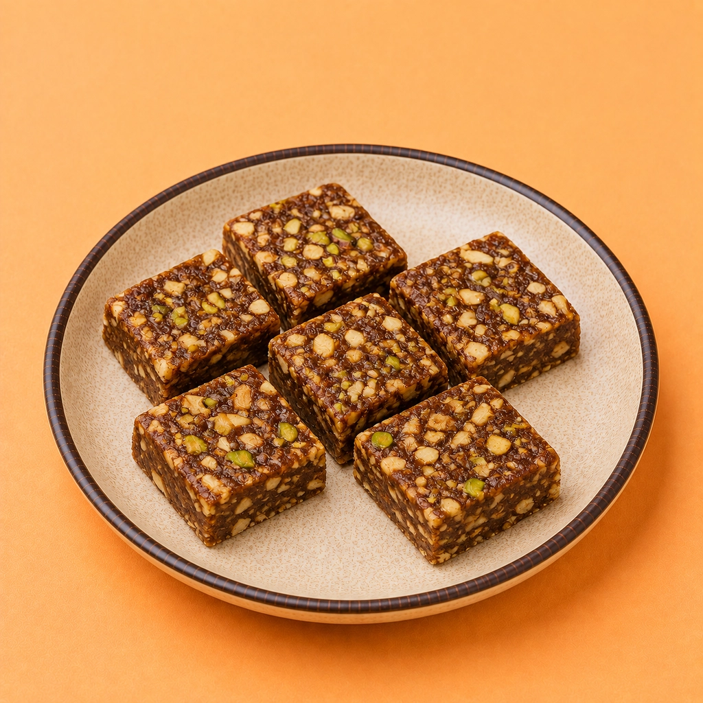 Sugar Free Khajur Dry Fruit Barfi