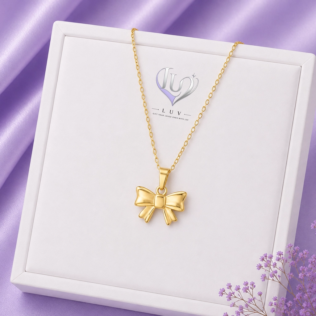 Bow Charm Necklace
