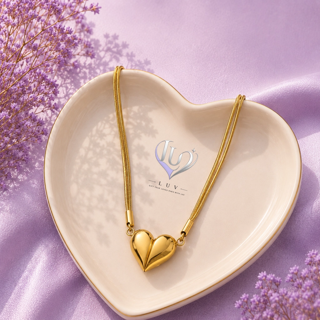 Split Heart Magnetic Necklace