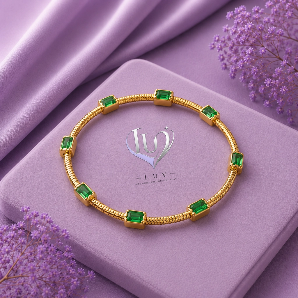 Emerald Serpent Bracelet