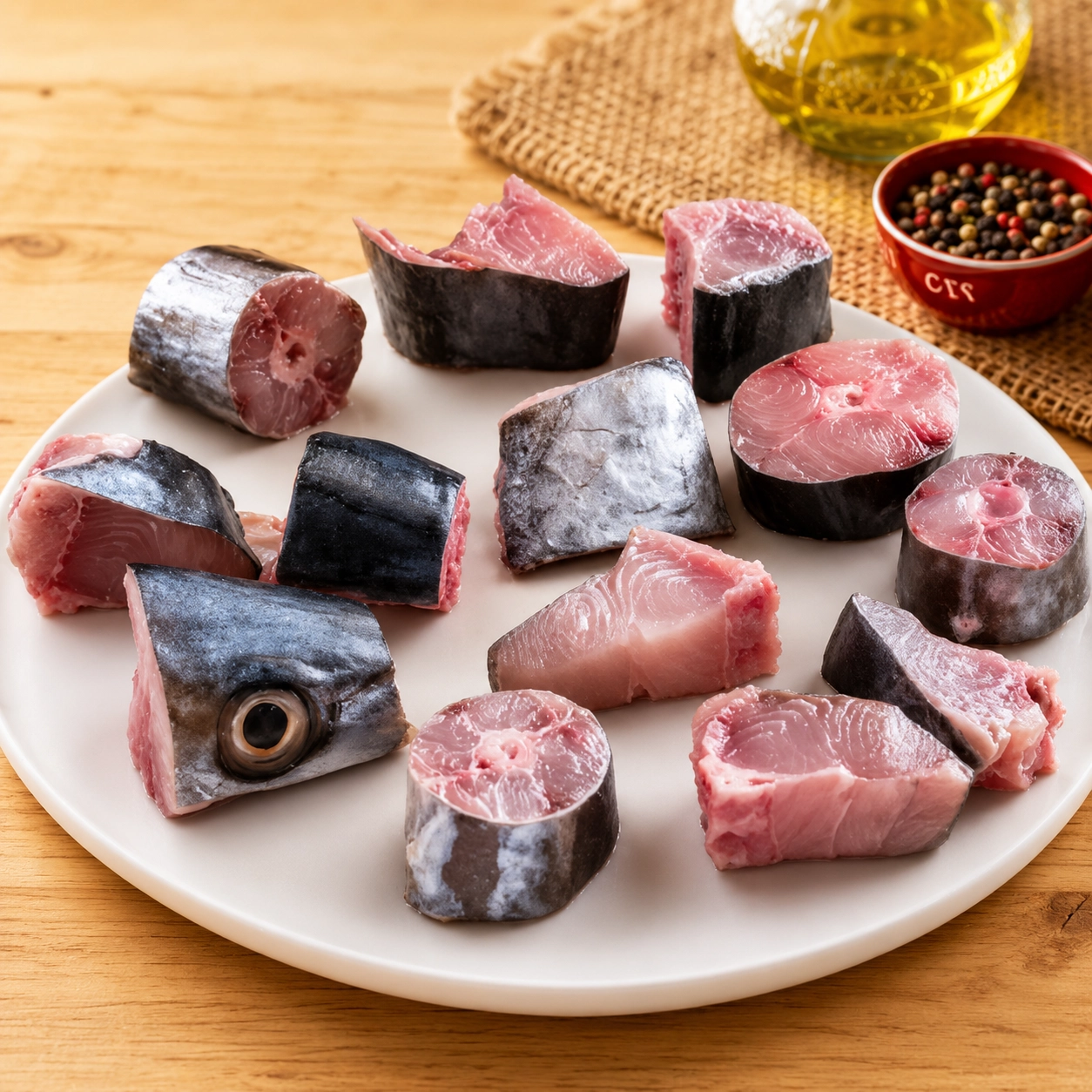 Cubes cut with head