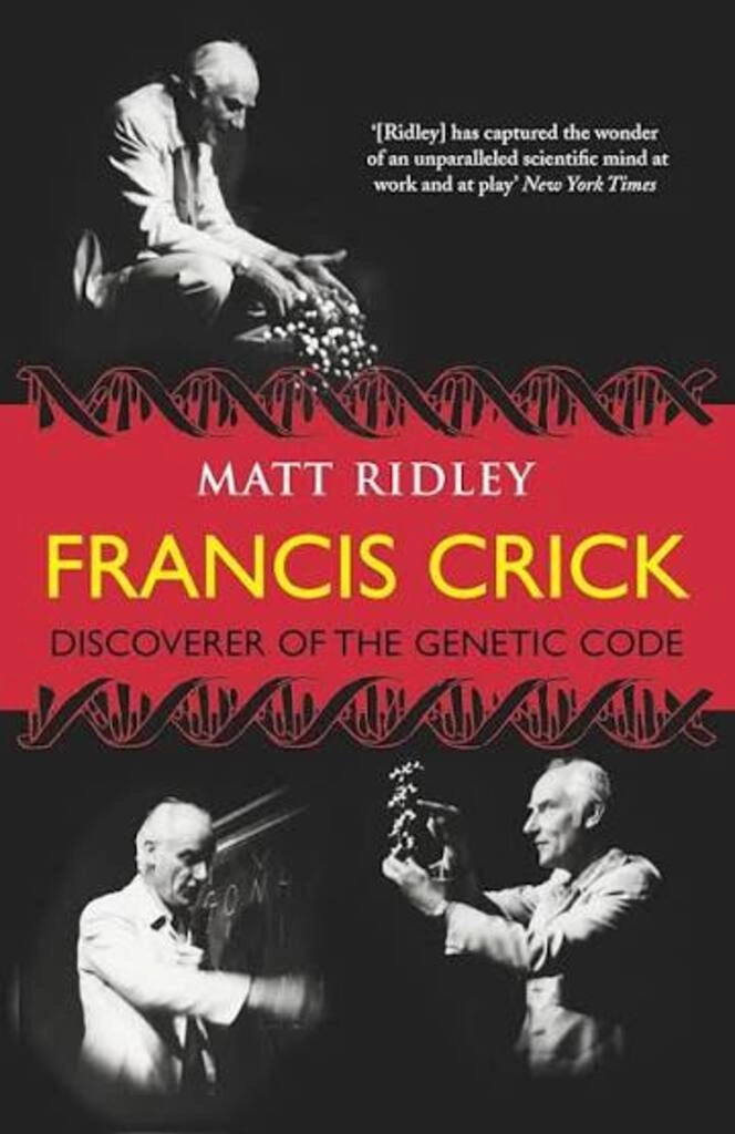 francis crick discover of the genetic code (used,hard cover,good condition)