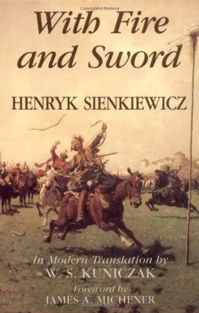 with fire and sword (used,hard cover,good condition)