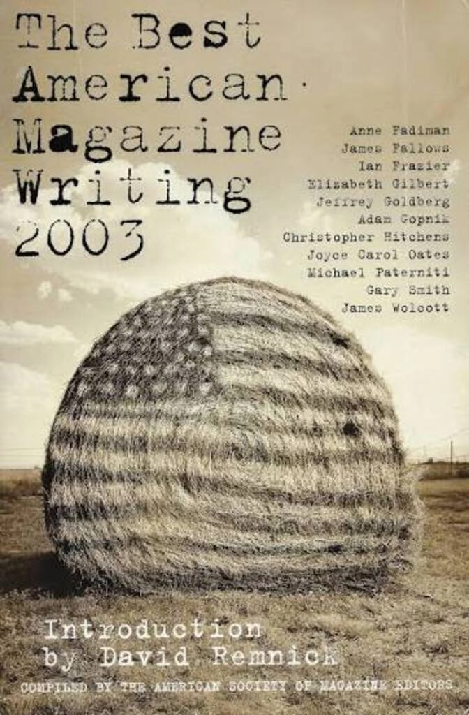 the best american magazine writing 2003 (used,paper back, good condition)