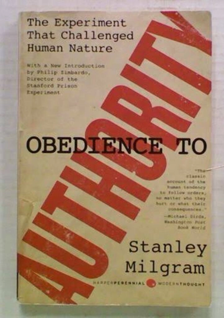 obedience to authority (used,paper back, good condition)
