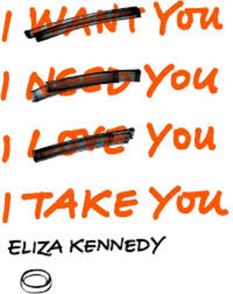 I TAKE YOU (used,paper back, good condition)