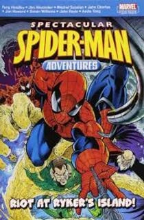 Spectacular Spiderman Adventures - Riot at Ryker's Island ! ( used, good condition )