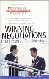 Winning Negotiations (used, paperback, good condition)