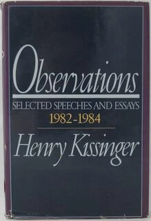 Observations selected speeches and Essays  (used,hard cover, good condition)
