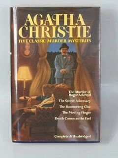 five classic murder mysteries (used,hard cover, good condition)