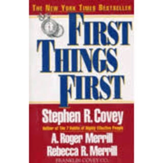 first things first (used,paper back,good condition)