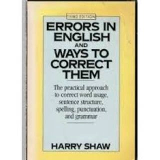 errors in english and ways to correct them (used,paper back,good condition)