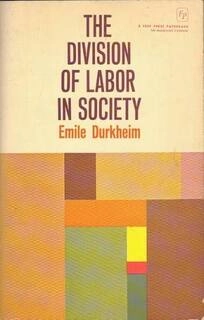 the division of labor in society (used,paper back, good condition)
