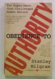 obedience to authority (used,paper back, good condition)