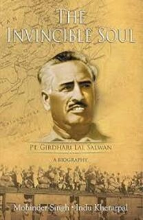 The invincible soul pt.girdhari lal salwan (used,paper back, good condition)