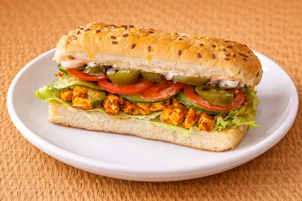 Paneer Sandwich in Panini Bread