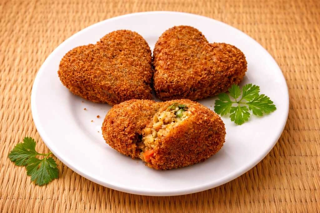 Heart Shaped Vegetable Cutlet-1 pc