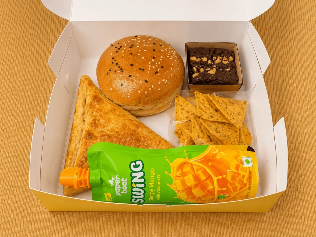Burger,Veg Puff Combo