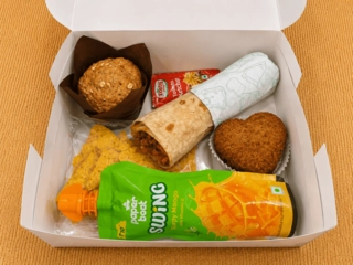 Veg Kati Roll,Banana walnut muffin Combo