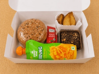 Burger, Brownie Combo