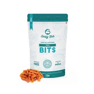 Goofy Tails Bits Fish Jerky Treats for Cats,