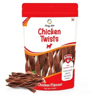 Goofy Tails Active Dental Chicken Twists Dog Treats 100g