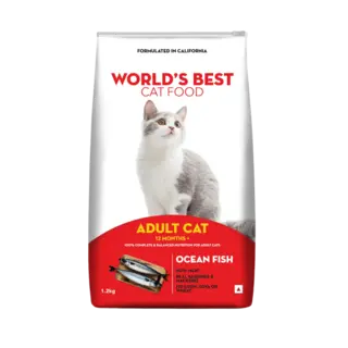 WORLDS BEST ADULT CAT FOOD, Ocean Fish Flavour, 1.2 kg