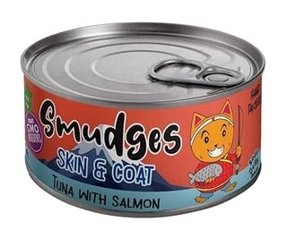 Smudges Cat Adult Canned Food in Soft Jelly Tin 80gm (Pack of 6 cans) - Tuna with Salmon