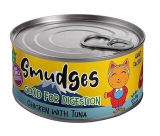 Smudges Cat Adult Canned Food in Soft Jelly Tin 80gm (Pack of 6 cans) - Chicken with Tuna